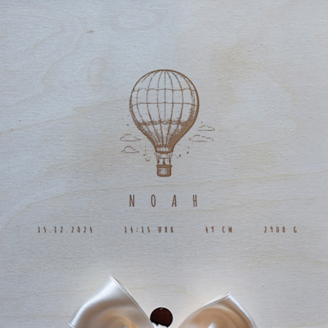 Erinnerungskiste zur Geburt - Vintage - Personalisierbar